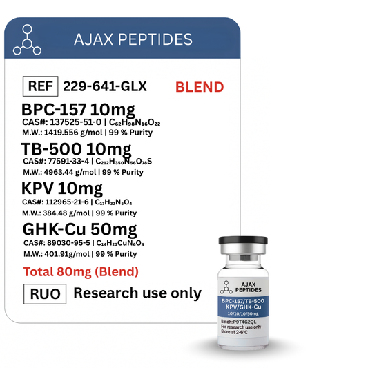 KLOW Blend - GHK-CU + TB-500 + BPC-157 + KPV 10mg - Premium Research Peptide